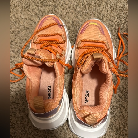 Berness Shoes - Orange and White Berness Sneakers